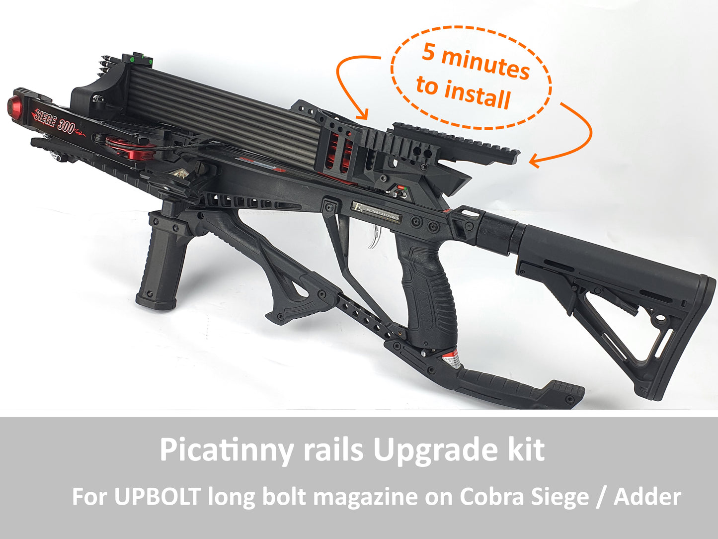 Picatinny upgrade kit for UPBOLT long bolt magazine